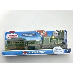 Thomas & Friends Talking Emily Motorized Train Green Engine Car Caboose 3+ New